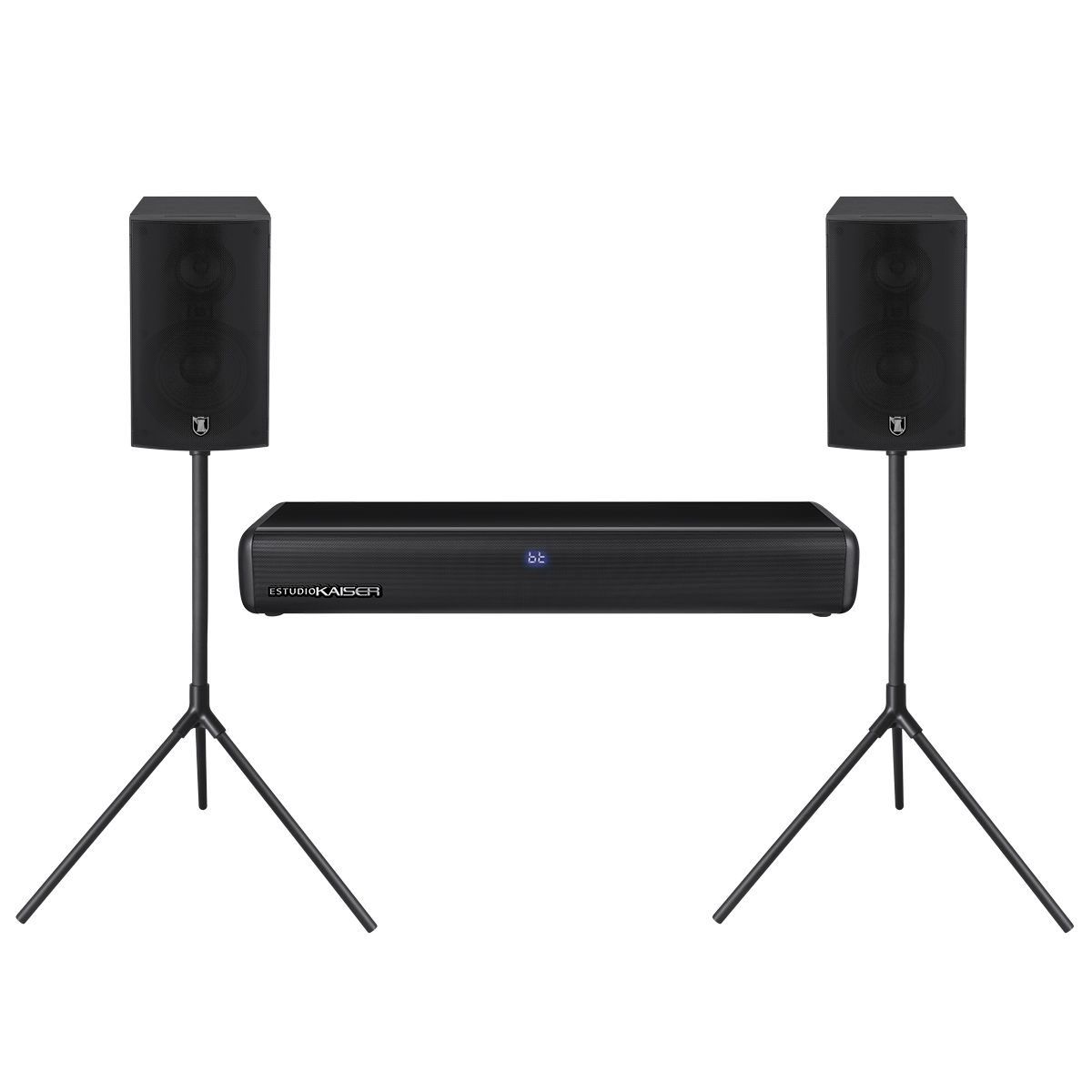Mitzu® Sistema de Audio Integral 2 satélites y tripiés 120 W RMS