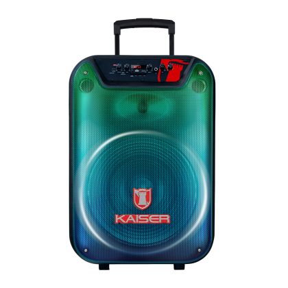 Bafle 15" 25,000 W PMPO con llantas y micrófono