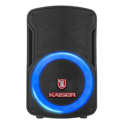 Bafle de 8" 15,000 W PMPO con micrófono alámbrico, asa roja