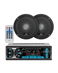 kit de autoestéreo con 2 bocinas de 6"