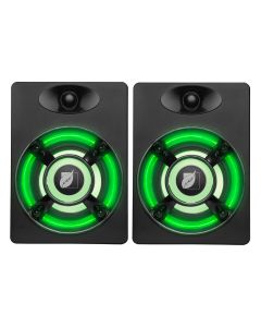 Bocinas amplificadas multimedia de 3 W x2 RMS con iluminación