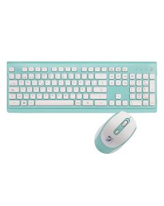 Kit de teclado y mouse para PC/Mac inalámbrico 10 m, blanco