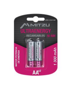 Paquete de 2 Pilas recargables AA de Ni-MH 1,2 Vcc