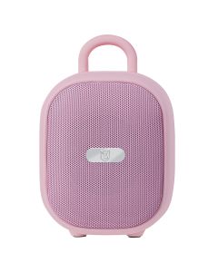 Bocina portátil recargable con reproductor FM - Rosa