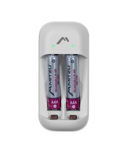 Cargador de baterías con 2 baterías AAA