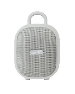 Bocina portátil recargable con reproductor FM - Blanco