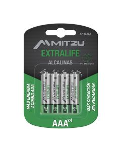 Paquete de 4 pilas alcalinas AAA 1.5Vcc