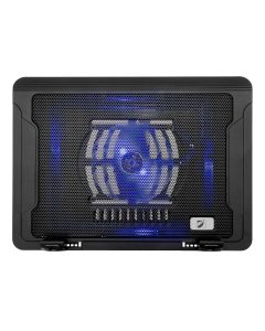 Ventilador metálico para laptop de múltiples posiciones, negro