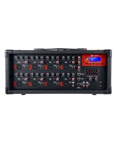 Consola amplificadora 1,800 W PMPO 8 canales con Bluetooth