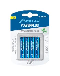 Paquete de 4 pilas recargables AAA Níquel-Cadmio 350 mAh