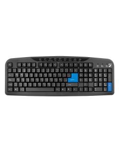 Teclado alámbrico multimedia con 9 teclas de acceso rápido