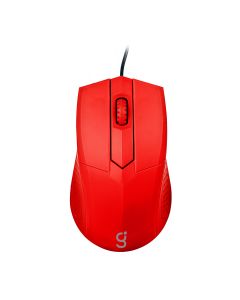 Mouse alámbrico de precisión 1,000 DPIS, de tres botones, rojo