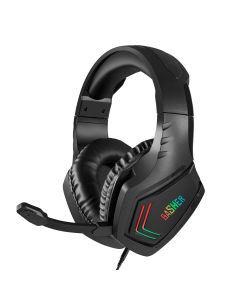 Diadema Gamer con luz LED y Micrófono ajustable - Negro