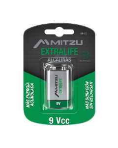 Pila alcalina de 9Vcc cuadrada