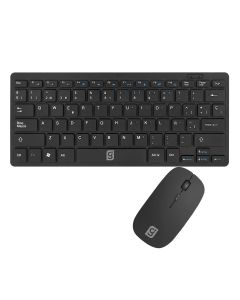 Kit inalámbrico de teclado multimedia y mouse, negro