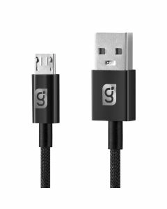 Cable USB a micro USB V8, carga rápida 1,0 M de largo, negro