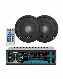 kit de autoestéreo con 2 bocinas de 6"