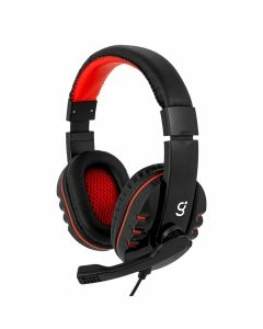 Audífonos diadema gamer alámbricos con micrófono ajustable, negros
