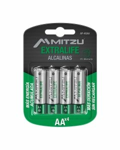 Paquete de 4 pilas alcalinas AA 1.5Vcc