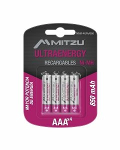 Paquete de 4 Pilas recargables AAA de Ni-MH 1.2Vcc