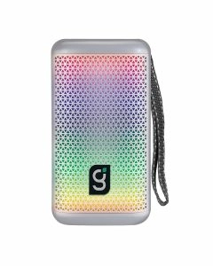 Bocina portátil con Bluetooth, blanca
