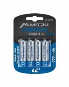Paquete de 4 pilas AA de Ni-Cd de 700 mAh