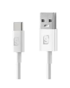 Cable USB a tipo C, carga rápida 3 A 1,0 M de largo, blanco