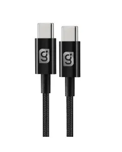 Cable tipo C carga rápida 3 A, 1,8 M de largo, negro