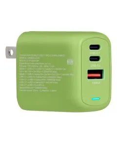 Cargador de carga ultra rápida con 1 puerto USB y 2 tipo C