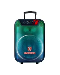 Bafle 15" 25,000 W PMPO con ruedas y micrófono