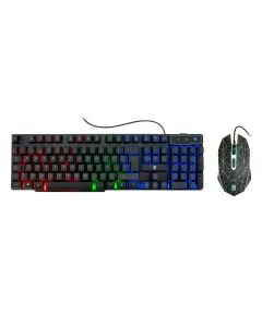 Kit gamer alámbrico de teclado y mouse
