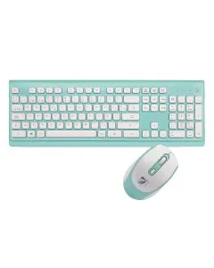 Kit de teclado y mouse para PC/Mac inalámbrico 10 m, blanco