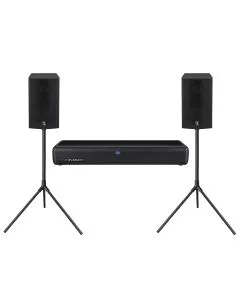 Sistema de Audio Integral 2 satélites y tripiés 120 W RMS