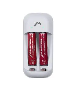 Cargador de baterías con 2 baterías AAA