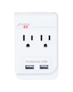 Multicontacto de 2 entradas polarizadas y 2 puertos USB